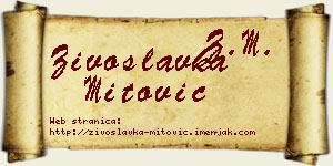 Živoslavka Mitović vizit kartica